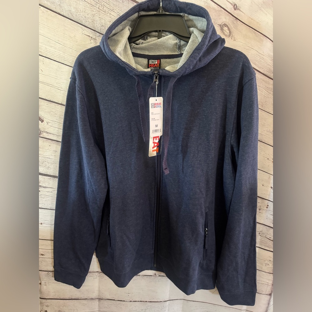 32 Degrees Men's Blue Zip-Up Hoodie Sweater